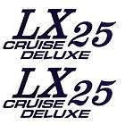 G3 LX 25 CRUISE DELUXE 7 1/4 X 3 1/8 INCH VINYL BOAT DECAL (PAIR)