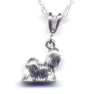  18 Shi Tzu Chain Necklace Sterling Silver Jewelry 