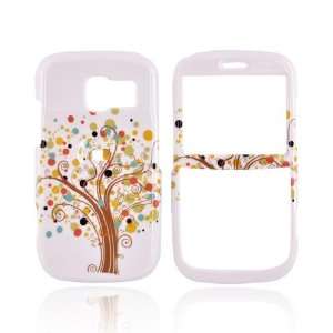    For Pantech Link Hard Plastic Case COLORFUL TREE WHITE Electronics