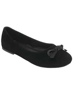 Wide width Velvet flats with bow  Lane Bryant