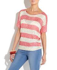 Pink Pattern (Pink) Tsega Pink Sequin Stripe Jumper  257064679  New 