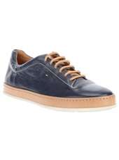 SANTONI   vintage leather sneaker