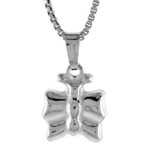  925 Sterling Silver Teeny Butterfly Pendant (NO Chain 