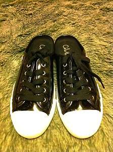 Cole Haan Patent Leather Nike Air Lace Laurie Fashion Mule Sneakers 