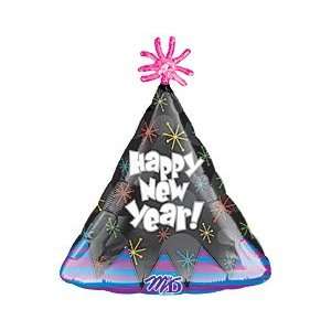  Happy New Year Celebration Party Hat 18 Mylar Balloon 