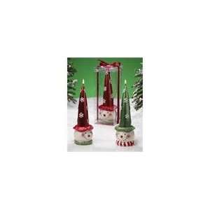Pack 6 Holiday Cheer Ceramic Snowman Christmas Candle Holders wi 