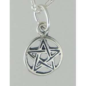 Charming Little Pentacle Pendant or Charm in Sterling Silver Made in 