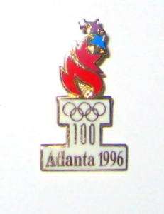 ATLANTA 100 OLYMPICS TORCH PIN 1996 NEW  