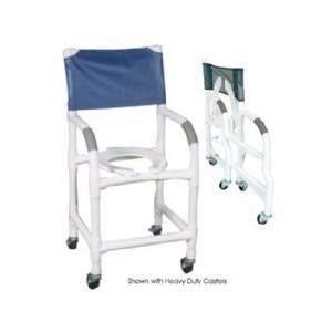  PVC Shower Chair 18 Folding Capacity 3 Twin Casters 
