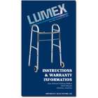 Lumex Dual Release Folding Walkers with Wheels Adult   3 Fixed 
