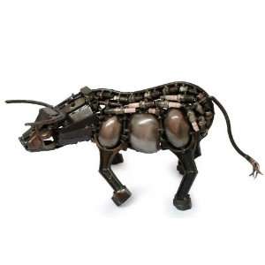  Auto part sculpture, Rustic Brave Bull
