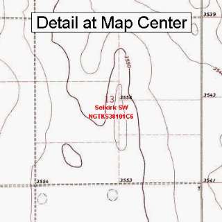 USGS Topographic Quadrangle Map   Selkirk SW, Kansas (Folded 