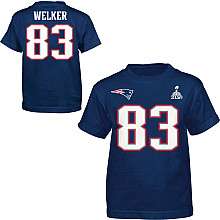 Reebok New England Patriots Wes Welker Super Bowl XLVI Youth Name 