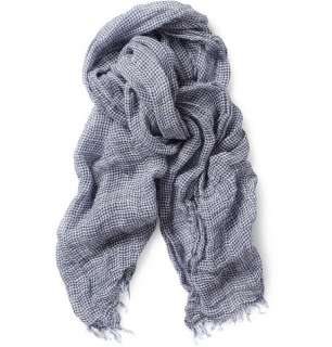    Casual scarves  Zanone Woven Linen and Cotton Blend Scarf