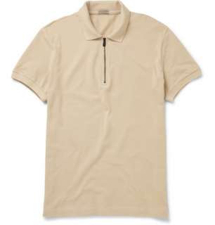  Clothing  Polos  Short sleeve polos  Zip Up Cotton 