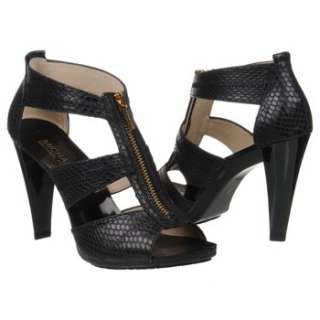 Womens MICHAEL MICHAEL KORS Berkley T Strap Black Snake Shoes 