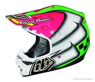 Troy lee designs AIR Motocross MX Helm 2012 WING IT grün/pink, LG 