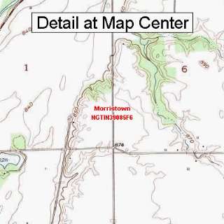  USGS Topographic Quadrangle Map   Morristown, Indiana 