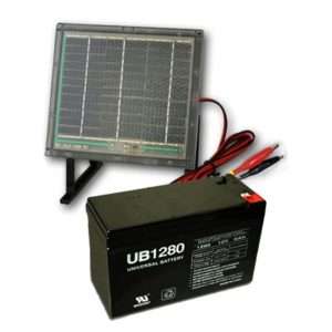 Portable Solar Panel & 12V 8Ah SLA UB1280 Battery Combo  