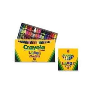 BX, Assorted   Sold as 1 BX   Large Crayola crayons in lift lid box 
