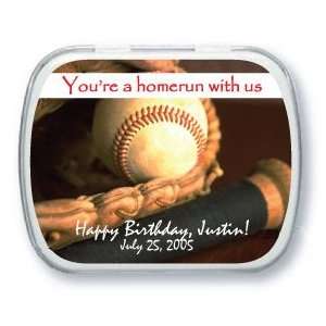  Personalized Baseball Candy Tins Birthday Party Favors 