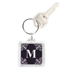 Personalized Black Monogram Key Chains   Party Themes & Events & Party 