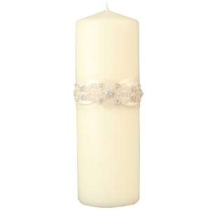 Ivy Lane Design Wedding Accessories 9 by 3 Inch Pillar Candle, Adriana 