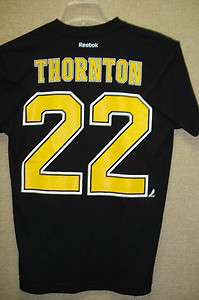 Boston Bruins Shawn Thornton Reebok Name & Number Tee Shirt Jersey 