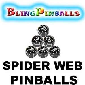  6 Spider Web Bling pinballs by Back Alley Creations Toys & Games