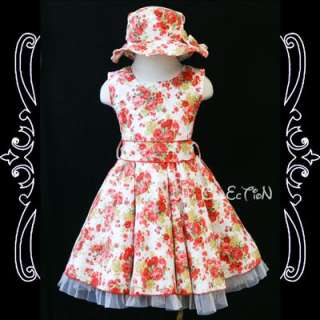 Girls Summer/Boutique Dress with Hat