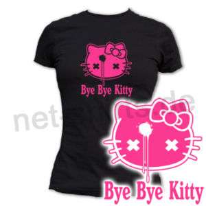 BYE BYE KITTY PD Girlie T Shirt KULT Hello NEU * XS XL  