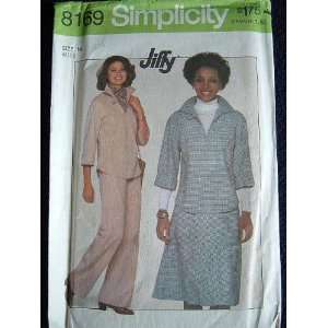 SIMPLICITY VINTAGE JIFFY SEWING PATTERN 8169 MISSES PULLOVER TOP 
