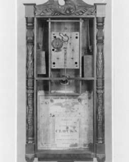 1937 photo Eight day Leavenworth wood clock . Back  