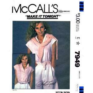  McCalls 7949 Vintage Sewing Pattern Cheryl Ladd Front Button 