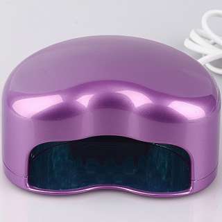 Purple TOP LED Nail Gel Cure Lamp UV Dryer Heart Shape J0583 5