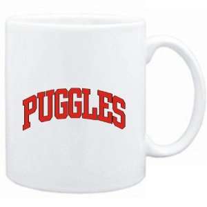 Mug White  Puggles ATHLETIC APPLIQUE / EMBROIDERY  Dogs  