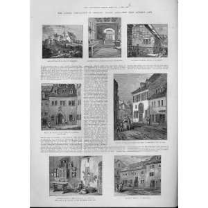  Places In Life Luther Germany Antique Print Mansfield 