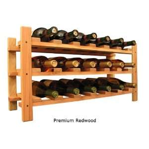   Wooden Wine Rack (Premium Redwood) 