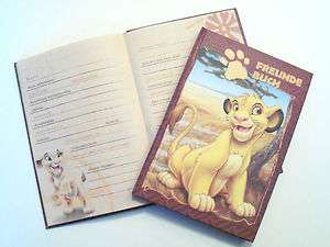 Freundebuch König der Löwen Disney  