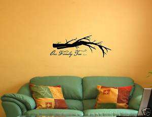 OUR FAMILY TREE Vinyl Wall Lettering Quotes Sayings Art  