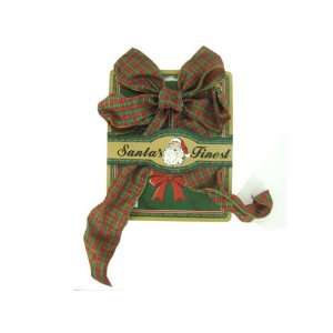  red green large checkered bow   Pack of 72