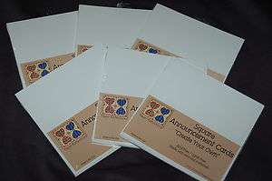 Lot 6 pkgs 6.5 inches Square 48 blank Panel white Cards and Envelopes 