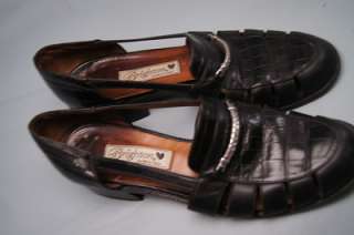 Brighton Loafers Black Leather 8.5 m Womens Shoes  