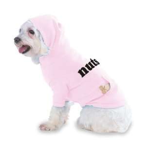 nuts Hooded (Hoody) T Shirt with pocket for your Dog or Cat Medium Lt 