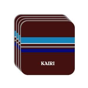 Personal Name Gift   KAIRI Set of 4 Mini Mousepad Coasters (blue 