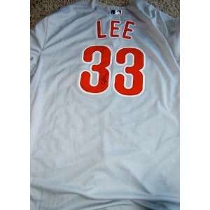  Cliff Lee Autographed Jersey   Autographed MLB Jerseys 