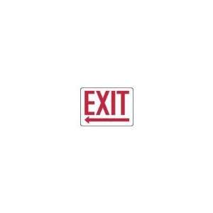   White Aluminum Value Exit Sign Exit With Left Arrow