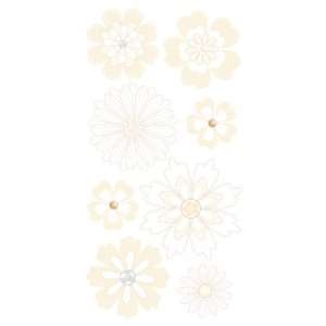  Dimensional Stickers Cream & Sugar Flowers