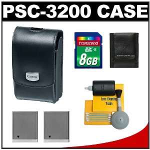 Canon PowerShot PSC 3200 Leather Digital Camera Case (Black) + 8GB 