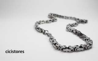Stainless Steel Box Chain Necklace Bracelet Jewelry Set  